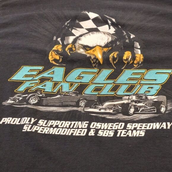 2018 Eagles Fan Club Racing  Black Great Graphics T-Shirt - Picture 1 of 6